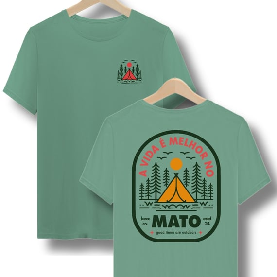 Camiseta Estonada A vida é melhor no Mato