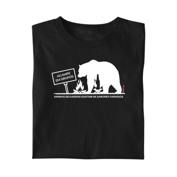 Camiseta Acampe em grupos