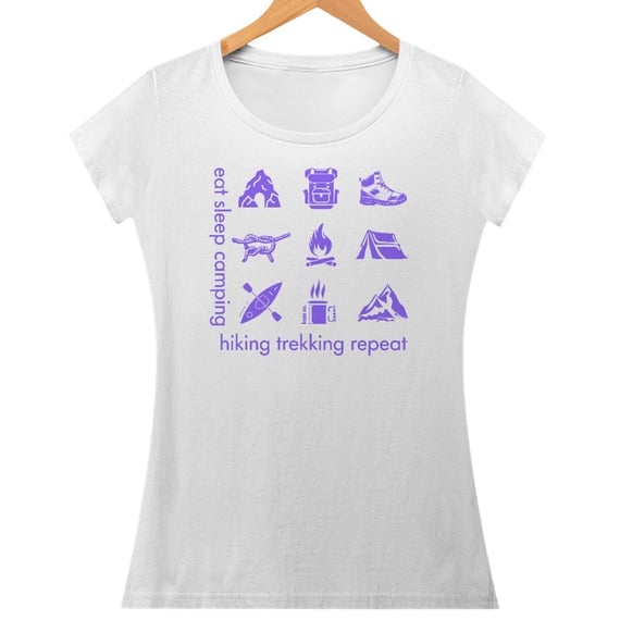 Baby look Eat Sleep Camping Hiking Trekking Repeat