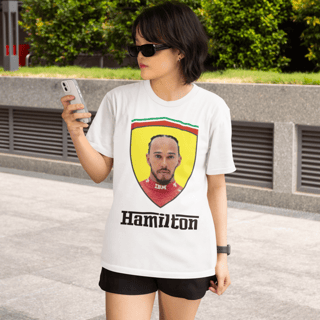 Camiseta Hamilton Logo Ferrari 