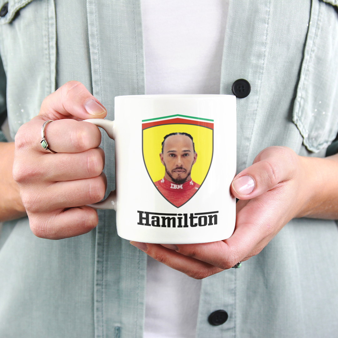 Nome do produto: Caneca Hamilton Logo Ferrari
