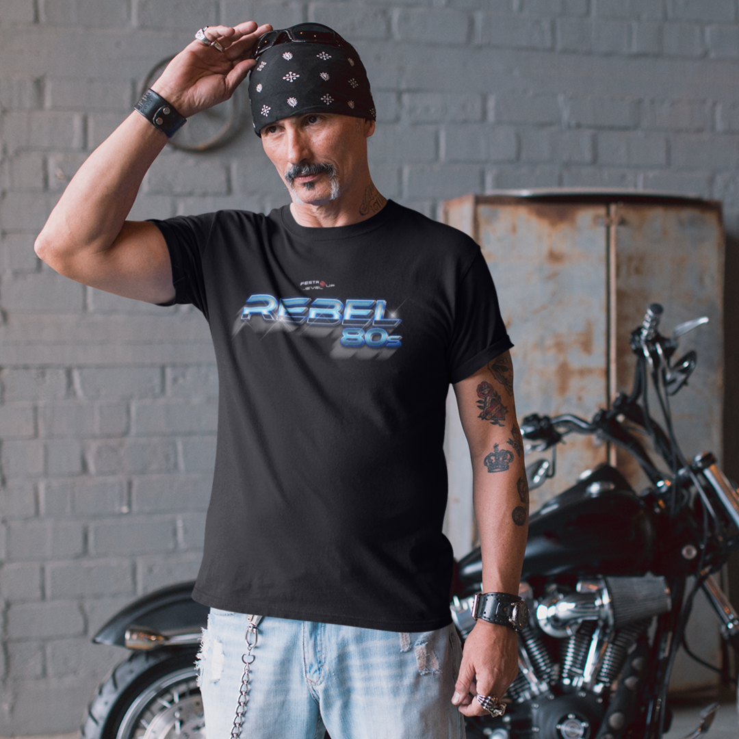 Nome do produto: Camiseta Rebel 80s - Festa Level Up