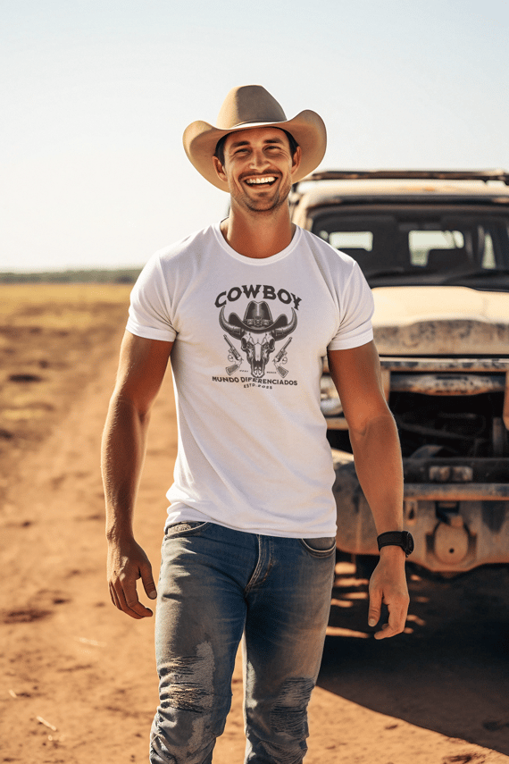 Camiseta Prime Mundo Diferenciados Cowboy Skull