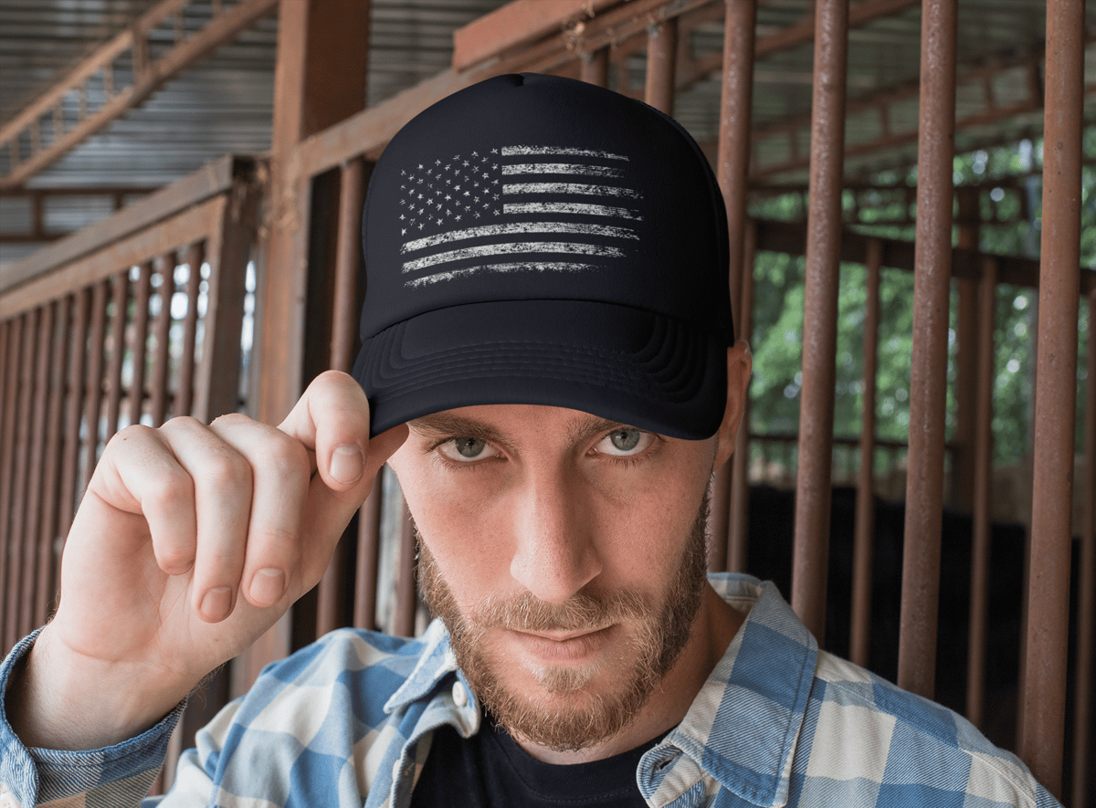 Nome do produto: Boné Mundo Diferenciados Americano com Tela Bandeira Dark USA