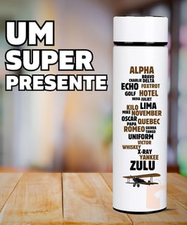 Nome do produto GARRAFA TÉRMICA ALFABETO AVIAÇÃO 