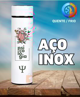 Nome do produto GARRAFA TÉRMICA PRESENTE PARA PSICÓLOGA COM SÍMBOLO DA PSICOLOGIA