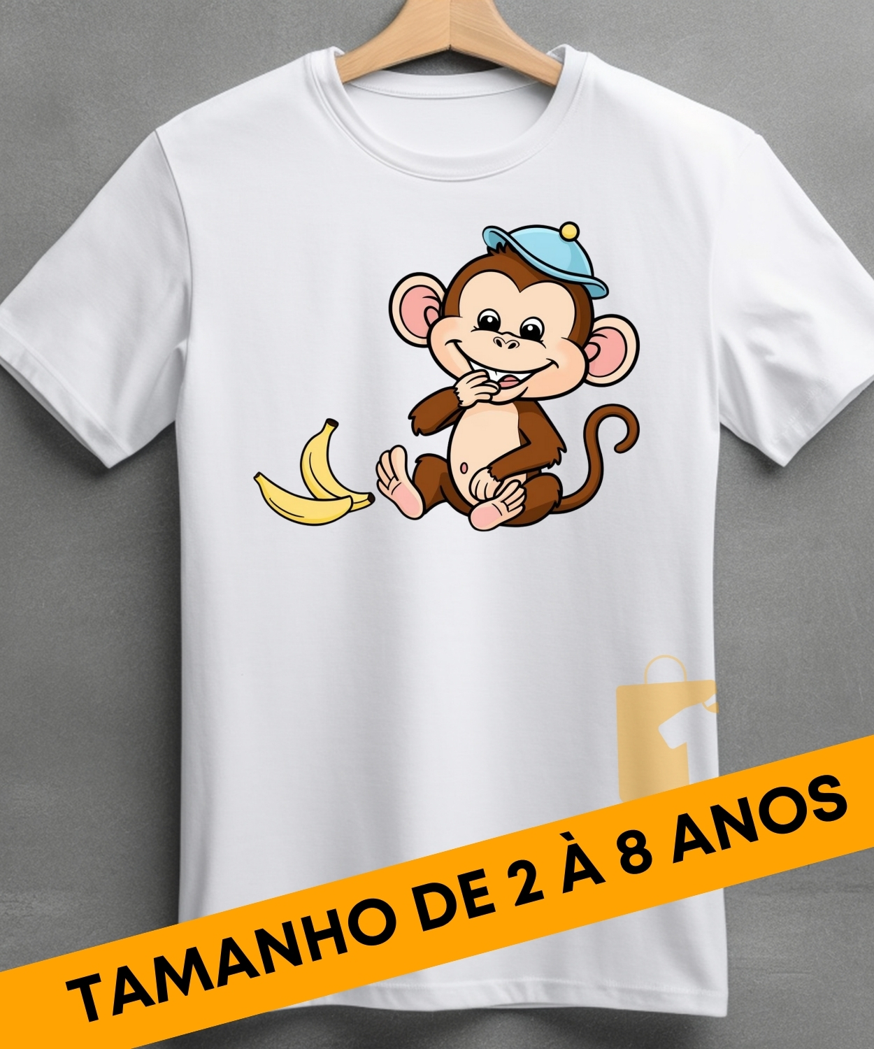 CAMISETA INFANTIL MACAQUINHO FOFO