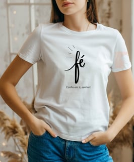 Nome do produto CAMISETA FÉ CONFIO EM TI SENHOR