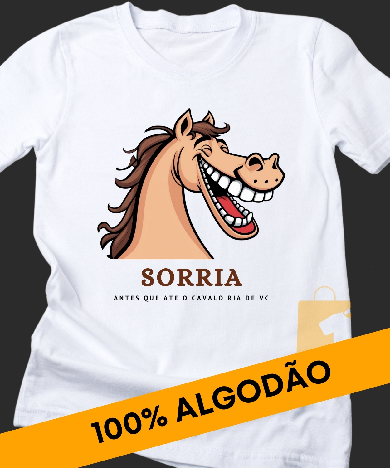 CAMISETA CAVALO RINDO SORRIA