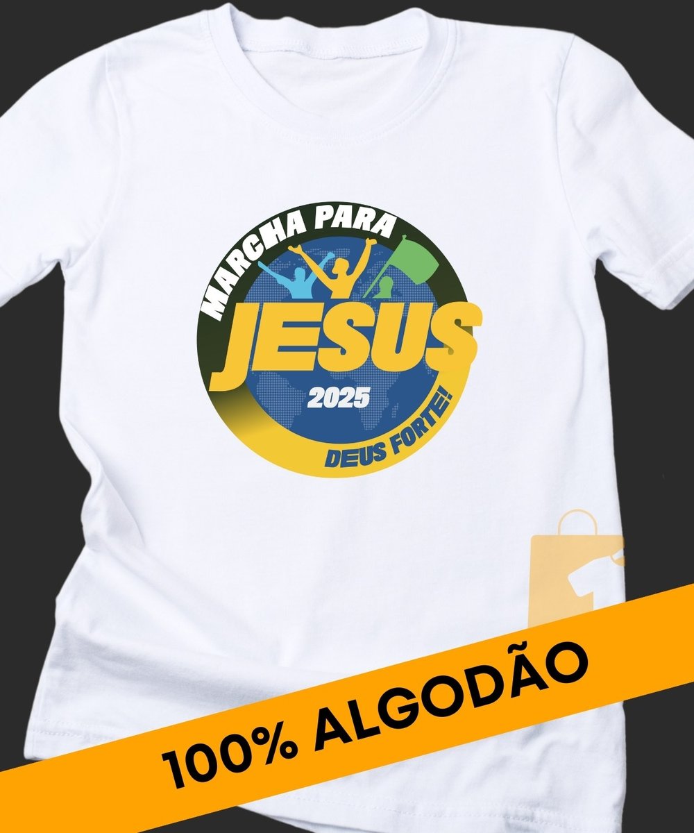 Nome do produto: CAMISETA MARCHA PARA JESUS 2025 UNISEX