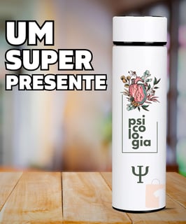 Nome do produto GARRAFA TÉRMICA PRESENTE PARA PSICÓLOGA COM SÍMBOLO DA PSICOLOGIA