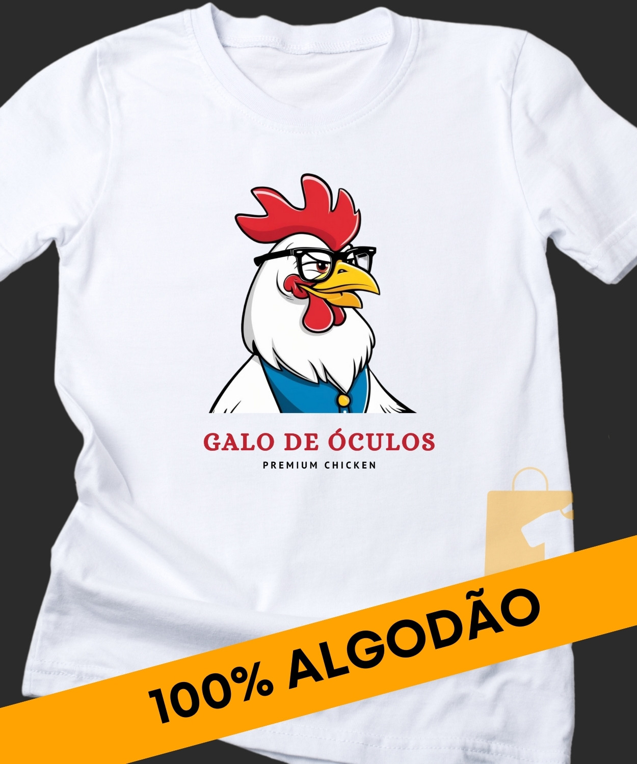 CAMISETA GALO DE ÓCULOS ESTILO E IRONIA 