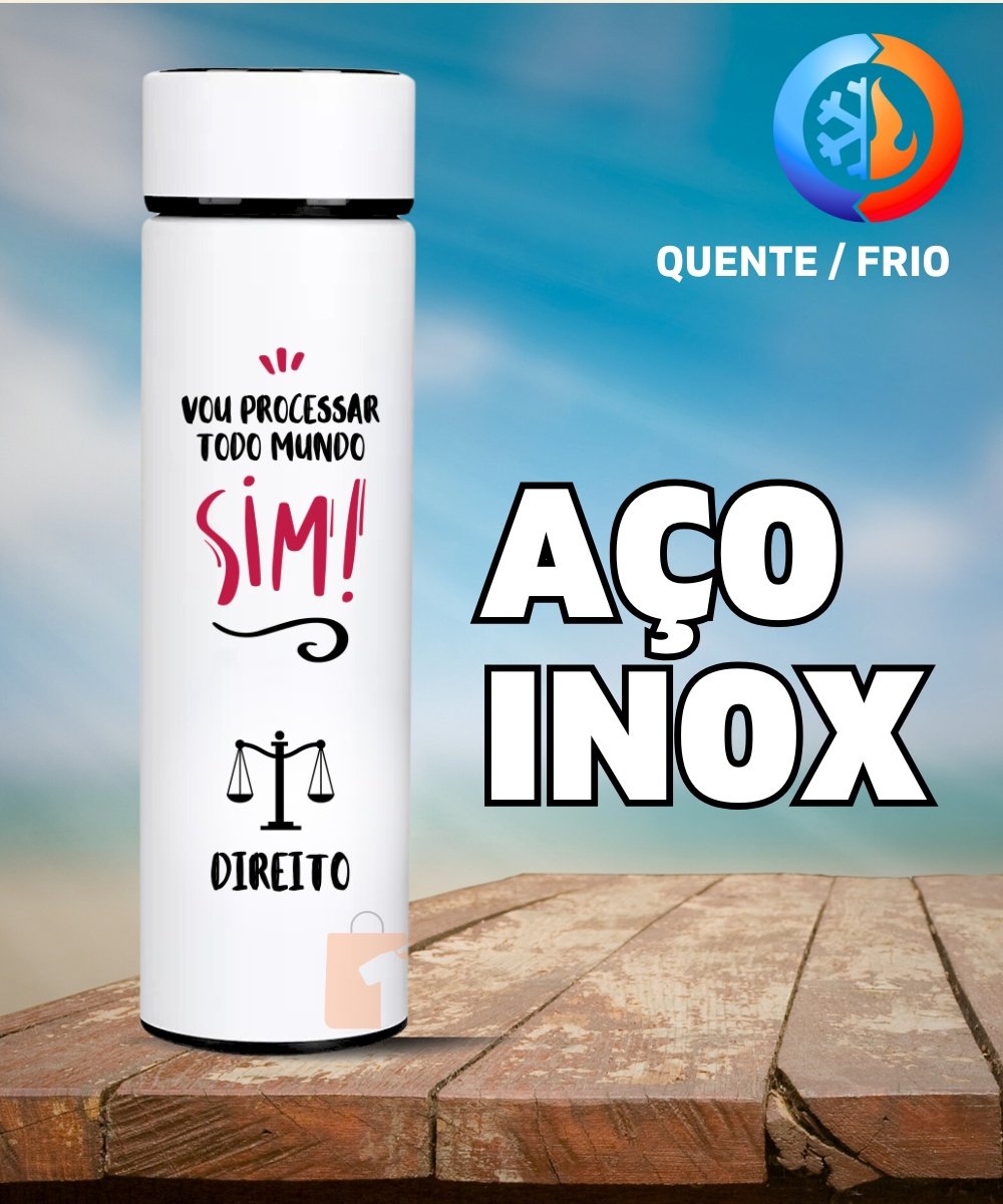 Nome do produto: GARRAFA TÉRMICA PRESENTE PARA FORMANDO EM DIREITO 