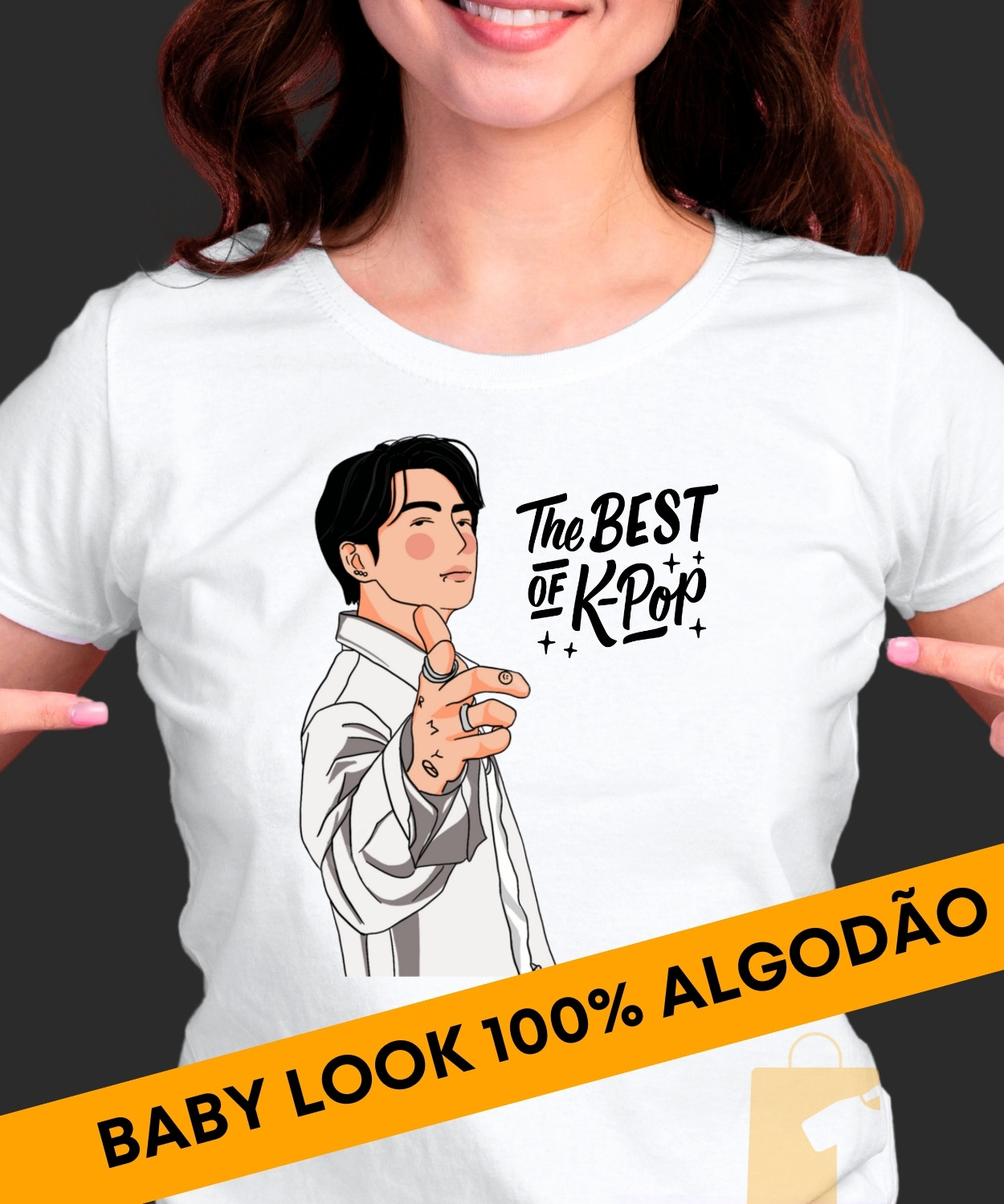 CAMISETA BABY LOOK JEON JUNGKOOK THE BEST OF K-POP