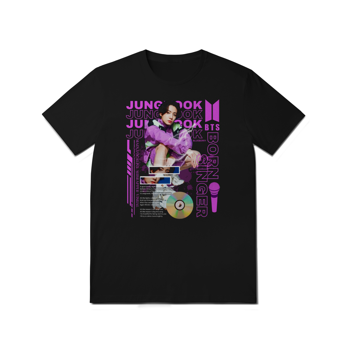 Camiseta BTS - Jungkook - Born Singer