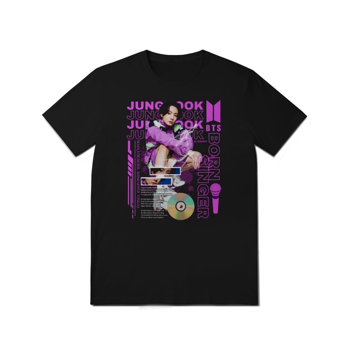 Nome do produto: Camiseta BTS - Jungkook - Born Singer
