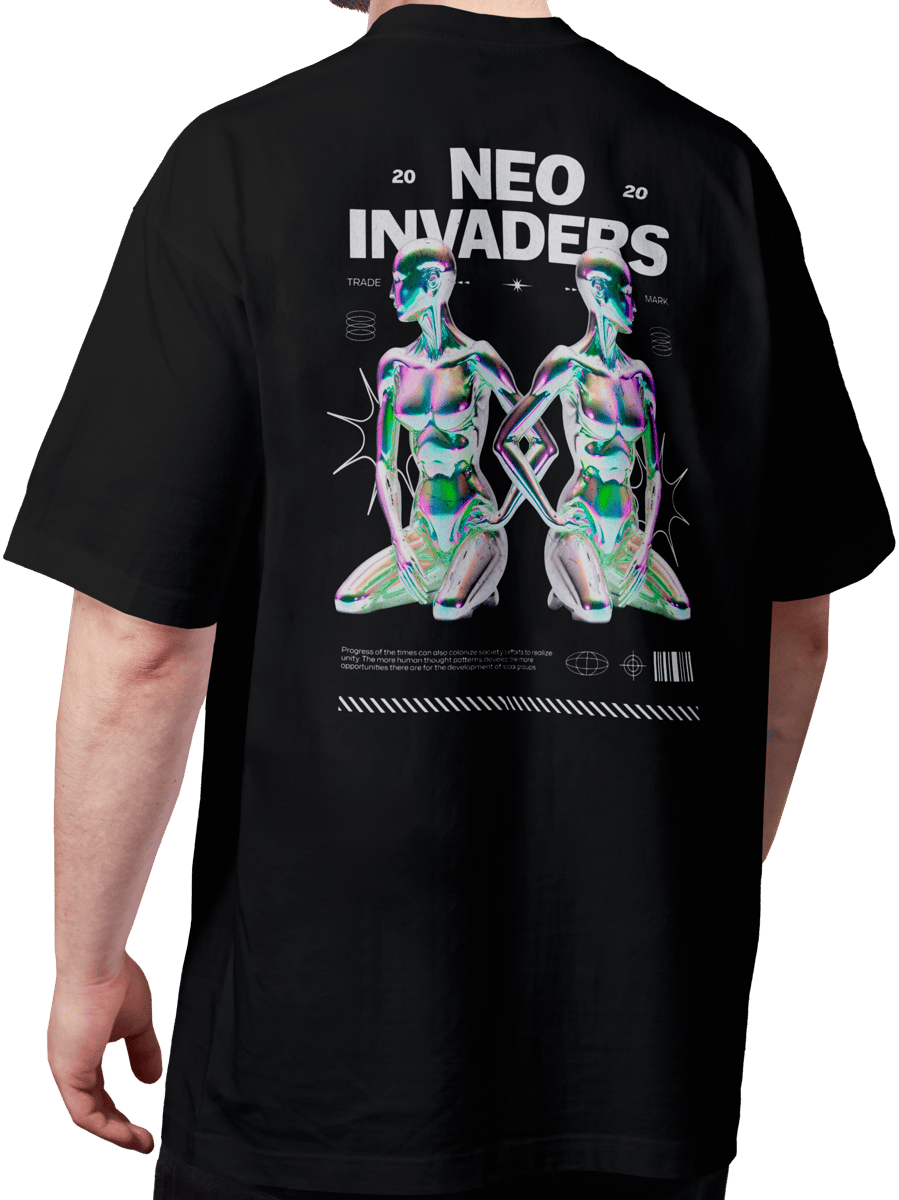 Nome do produto: Oversized Premium - Neo Invaders