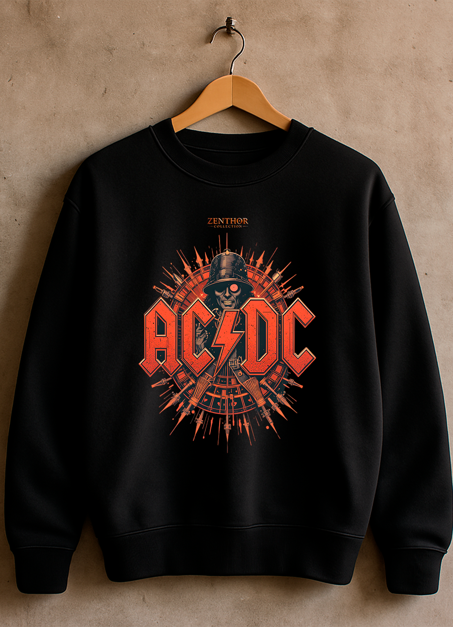 Moletom AC/DC – Energia bruta. Zero freio