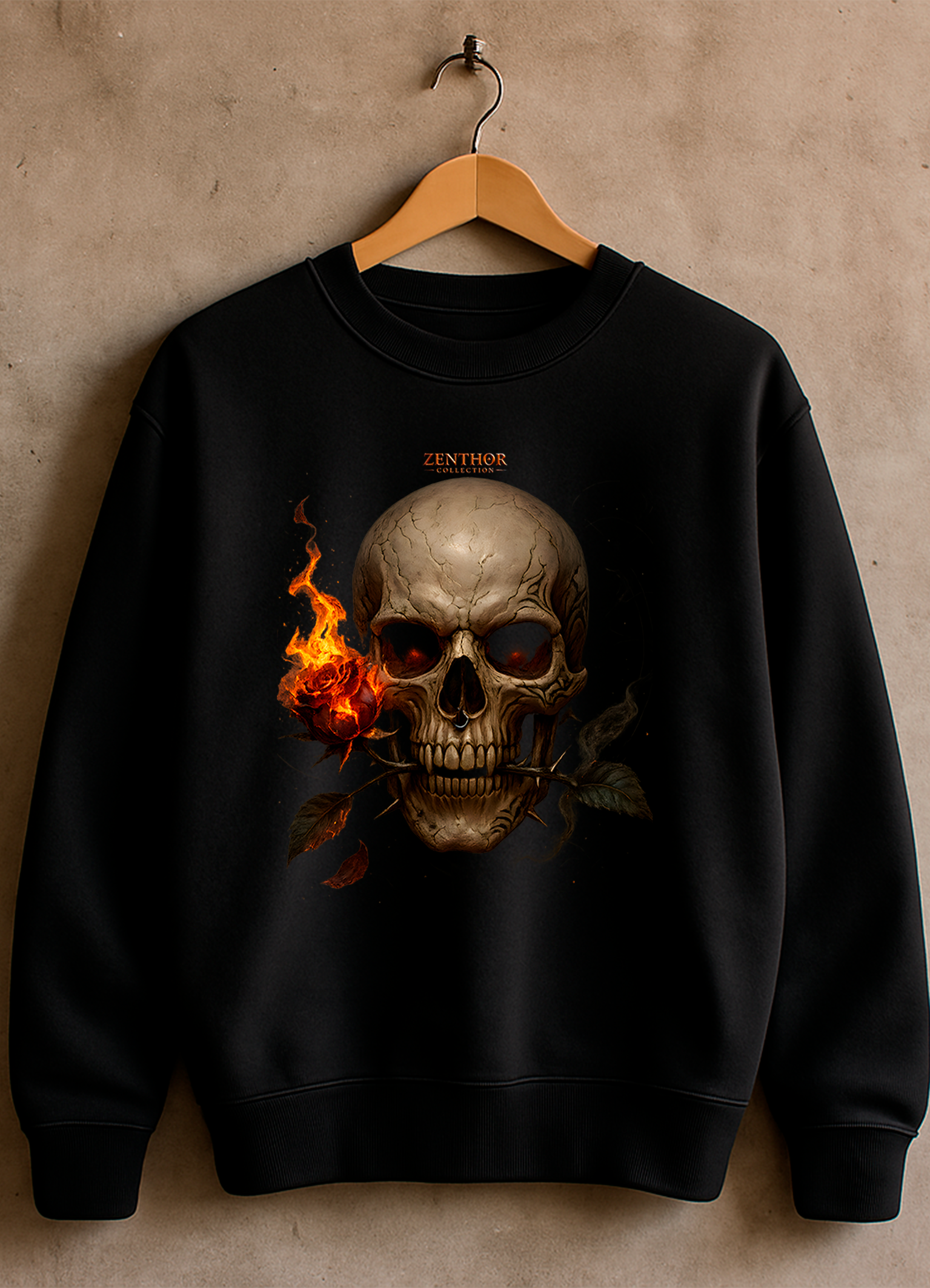 Moletom “Rose Infernal” – Beleza Sombria com Sabor de Veneno