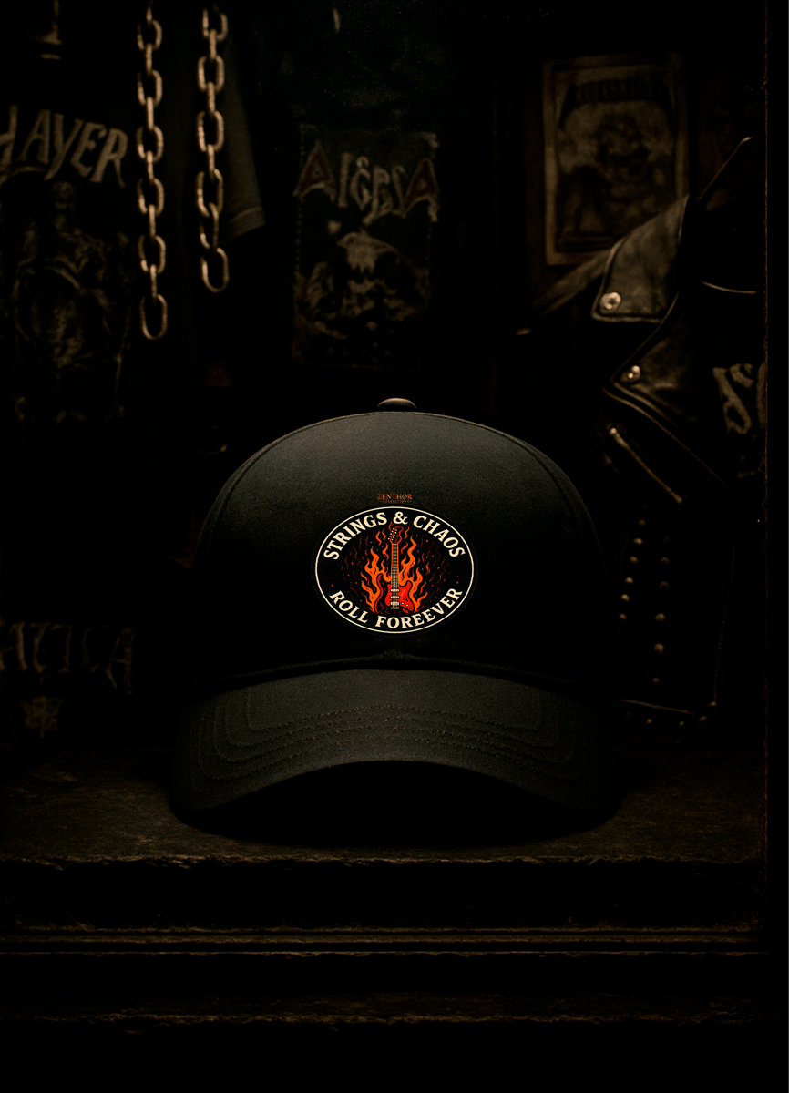 Nome do produto: Boné – Strings & Chaos – Roll Forever