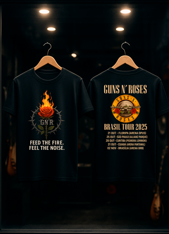 Guns N' Roses –  Brasil Tour 2025 (V6 frente costas)