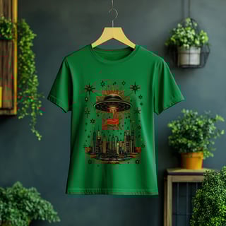 Nome do produto Camiseta Feminina Gatinho Abduzido
