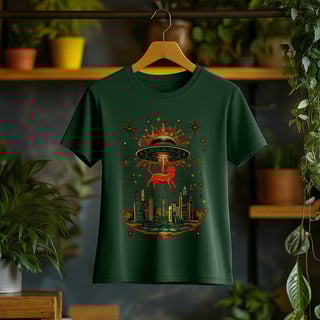 Nome do produto Camiseta Feminina Gatinho Abduzido