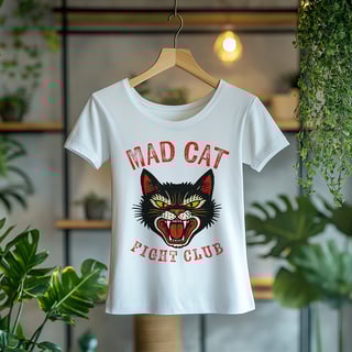 Nome do produto Camiseta Feminina Mad Cat