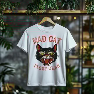 Nome do produto Camiseta Masculina MAD CAT