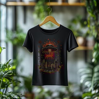 Nome do produto Camiseta Feminina Gatinho Abduzido