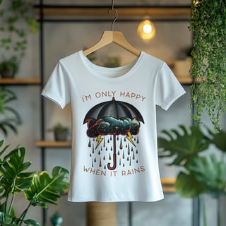 Nome do produto Camiseta Feminina I'm Only Happy When It Rains