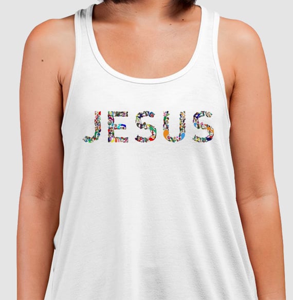 Regata Floral JESUS – Edição Leve da Alma