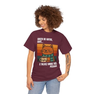 Nome do produto Camiseta Gatos e Café