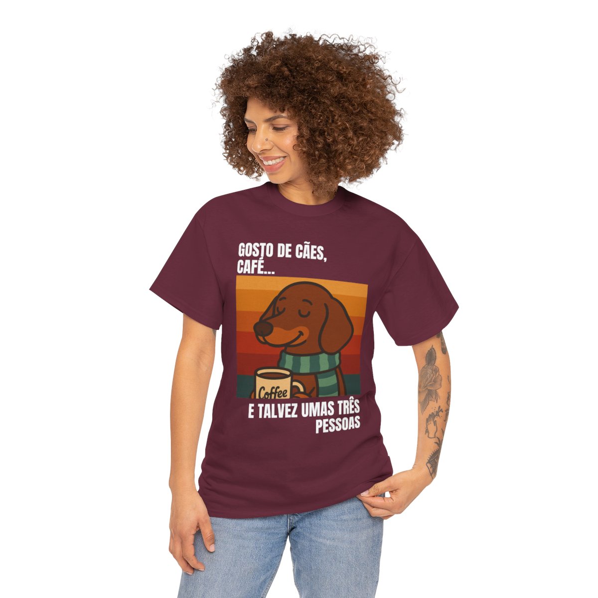 Nome do produto: Camiseta Cães e Café