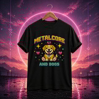 Nome do produto [BÁSICA] CAMISETA “METALCORE AND DOGS”