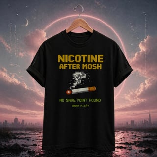 Nome do produto [BÁSICA] CAMISETA “NICOTINE AFTER MOSH”
