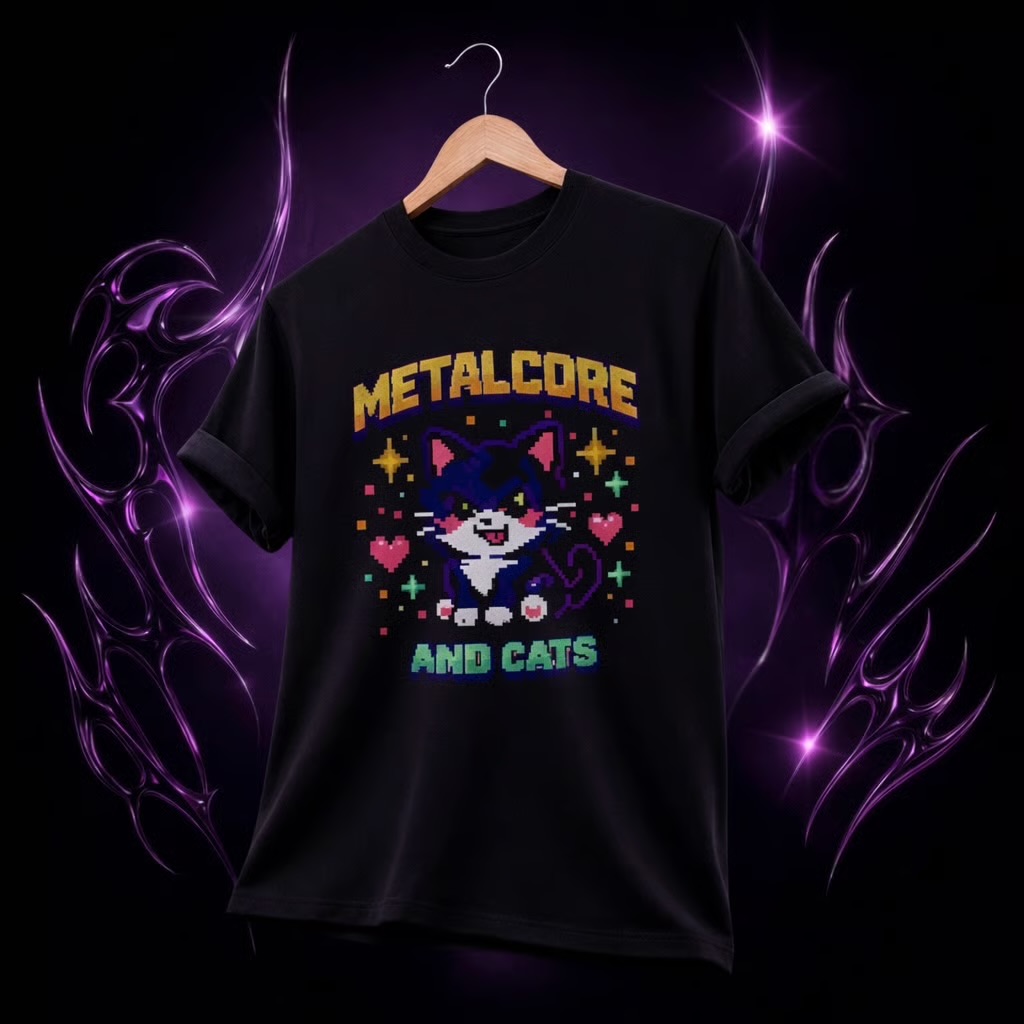 [PREMIUM] CAMISETA METALCORE AND CATS