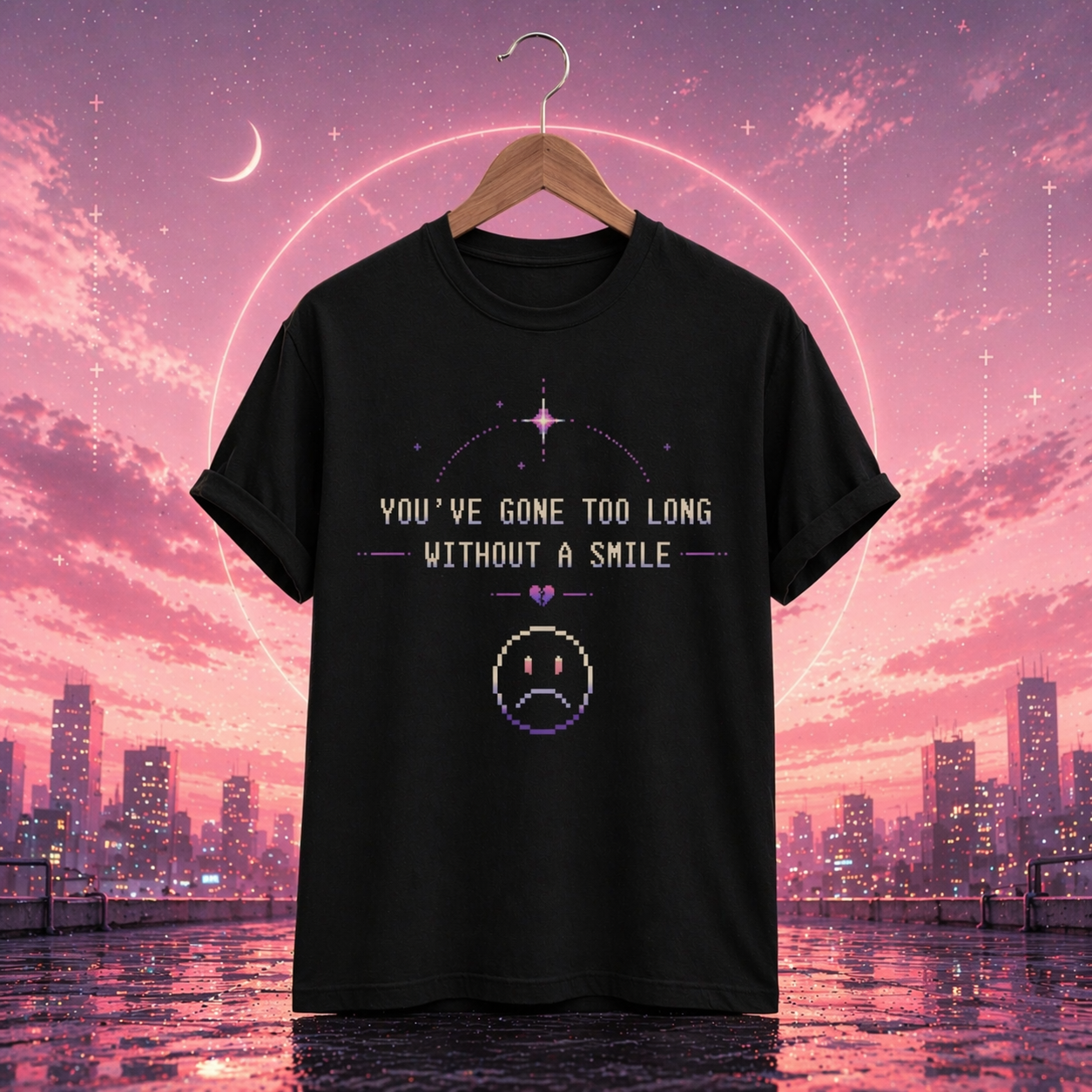 [BÁSICA] CAMISETA “YOU’VE GONE TOO LONG WITHOUT A SMILE”