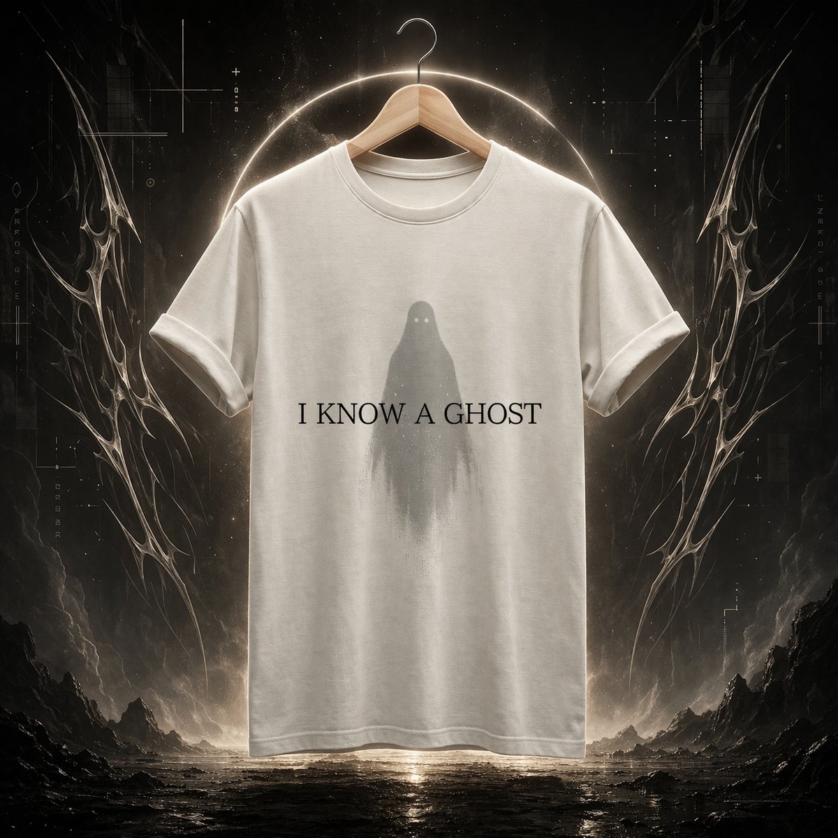 Nome do produto: [PREMIUM] CAMISETA I KNOW A GHOST “OFF-WHITE”