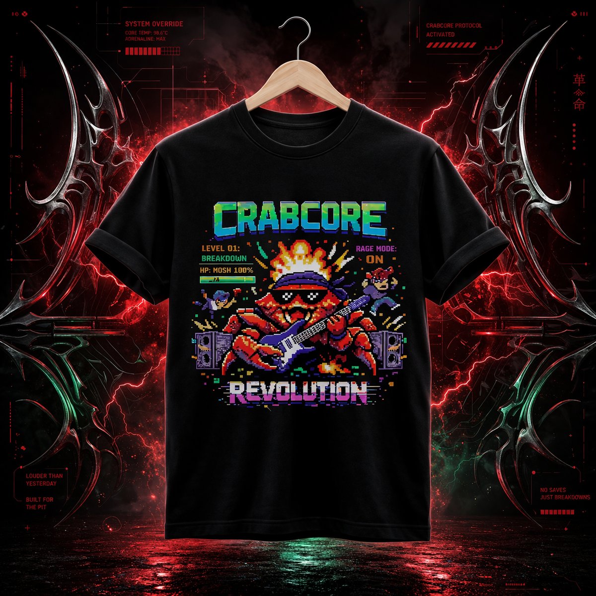 Nome do produto: [PREMIUM] CAMISETA CRABCORE REVOLUTION