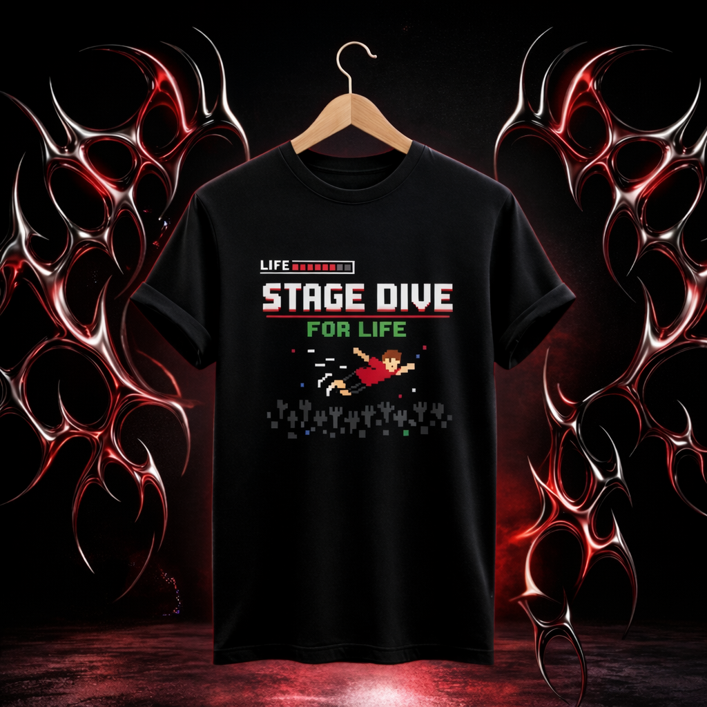 Nome do produto: [PREMIUM] CAMISETA STAGE DIVE FOR LIFE