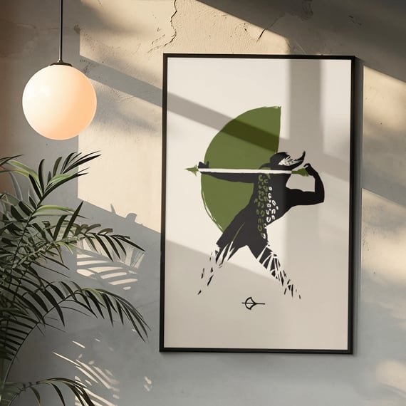 Poster Oxossi fundo bege