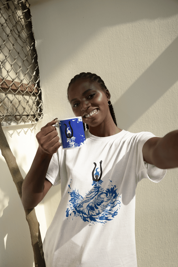 Camisa Yemanjá Azul Quality Corte Masculino