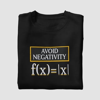 Nome do produtoCamisa Avoid Negativity Math Unissex