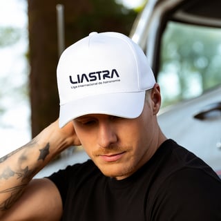 Boné LIASTRA Oficial Branco com TELA LATERAL
