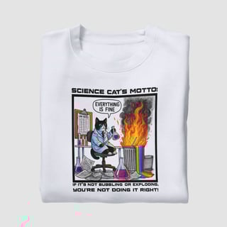 Nome do produtoCamisa Science Cat Unissex