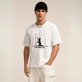 Camisa Purr-Pendicular Cat Unissex 