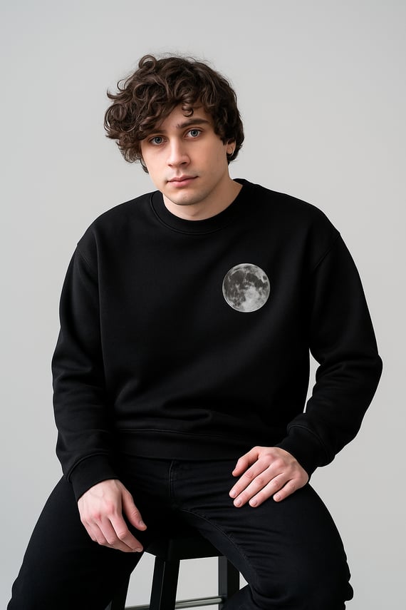 Moletom Unissex Lua Minimalista