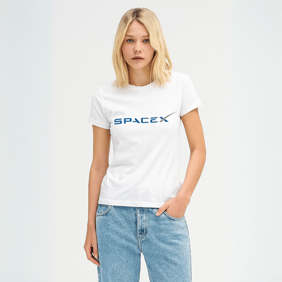 Camisa SpaceX Feminina Branca