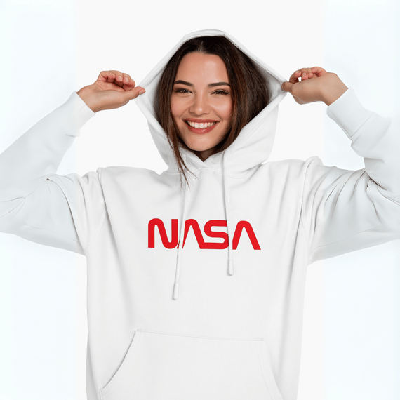 Casaco NASA Moletom hoodie Logo horizontal Prime Canguru